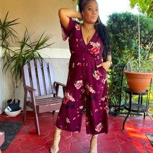 Band of Gypsies Long Floral Romper (Large)